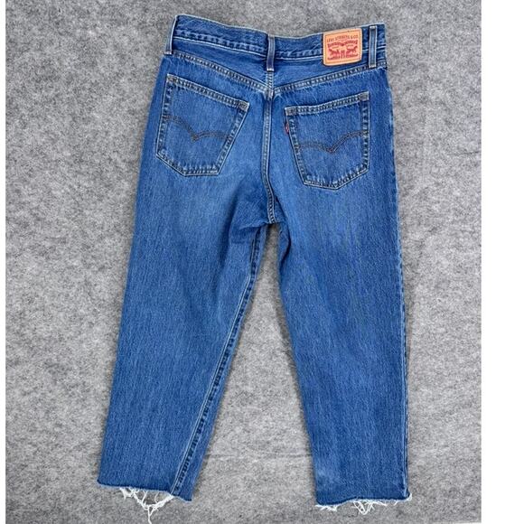 Levi's 94 Baggy Jeans size 30 Blue Raw Hem - Picture 3 of 7